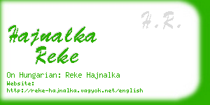 hajnalka reke business card